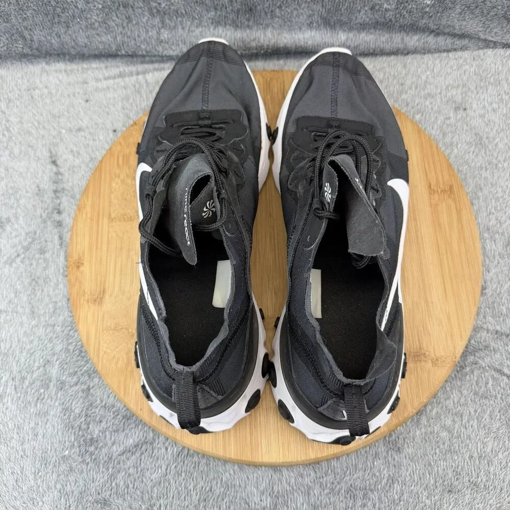 Nike React Element 55 Shoes Mens Size 11.5 Black Running Sneakers BQ6166-003